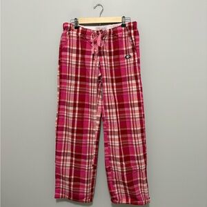 UGA College Classics Cotton Pink and Red Plaid Pajama Pants